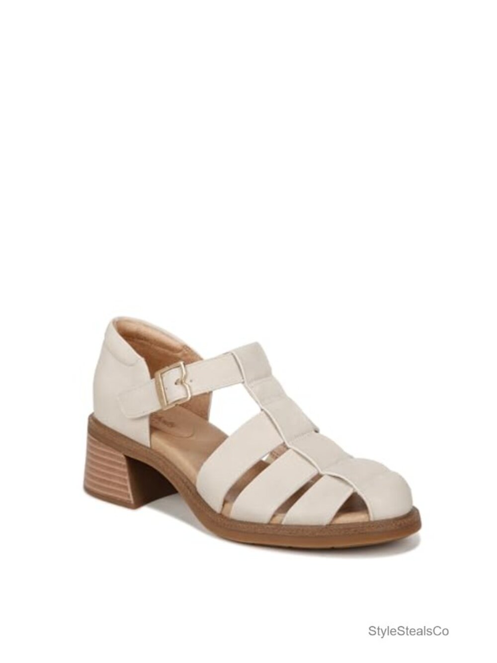 Faux Leather Fisherman Sandal with Arch Support & Buckle